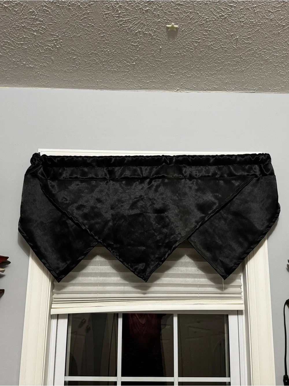 Black Satin Scalloped Valance - Women Intimates & Sleepwear